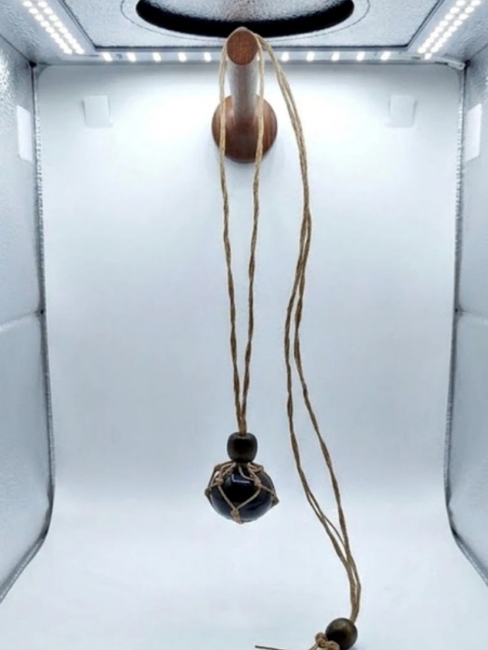 Handmade Cord Necklace With Crystal